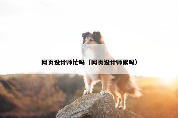 网页设计师忙吗（网页设计师累吗）