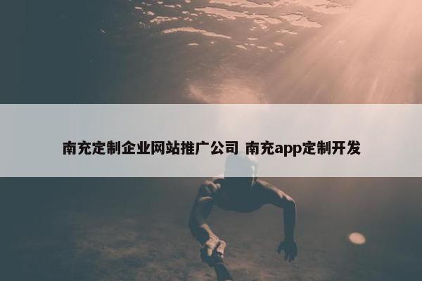 南充定制企业网站推广公司 南充app定制开发